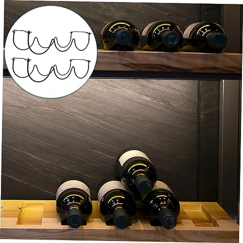 Soporte de vino de hierro para gabinete negro miniatura 6