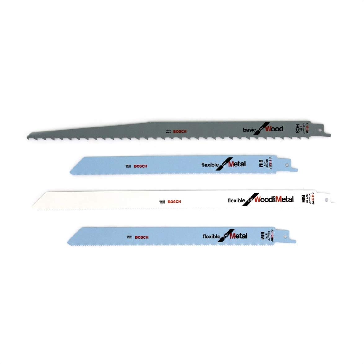 Bosch Professional - Set di 20 lame per sega a sciabola, flessibili (per metallo e legno, accessori per seghe a sciabro)