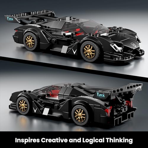 Mould King Super Sports Car Building Set with Display Case, 355 Piece Race Car Model Construction Toy for Kids Ages 8+ and Adults, Collectible Vehicle Building Blocks Kit - Thumbnail 3