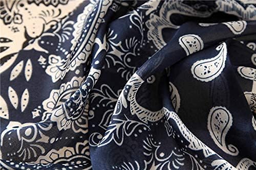 Image of Floral Printed Silk stole | silk Scarf for Women | stylish silk stole for women | Soft Lightweight Stole, Shawl & Neck Wrap | Scarf for Wedding, Party, Travel & Casual Wear