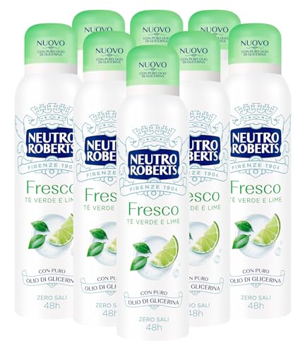 Neutro Roberts Desodorante Spray Té verde fresco y lima 48h sin sales de aluminio para la transpirabilidad natural de la piel Fórmula sin polvo no deja manchas en la ropa - 8