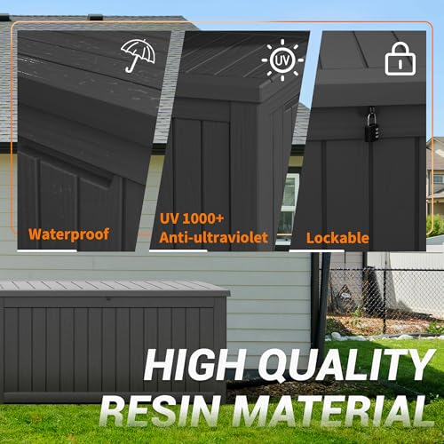 Image of Outdoor Storage Box Waterproof, 280 Gallon Deck Box for Patio Storage