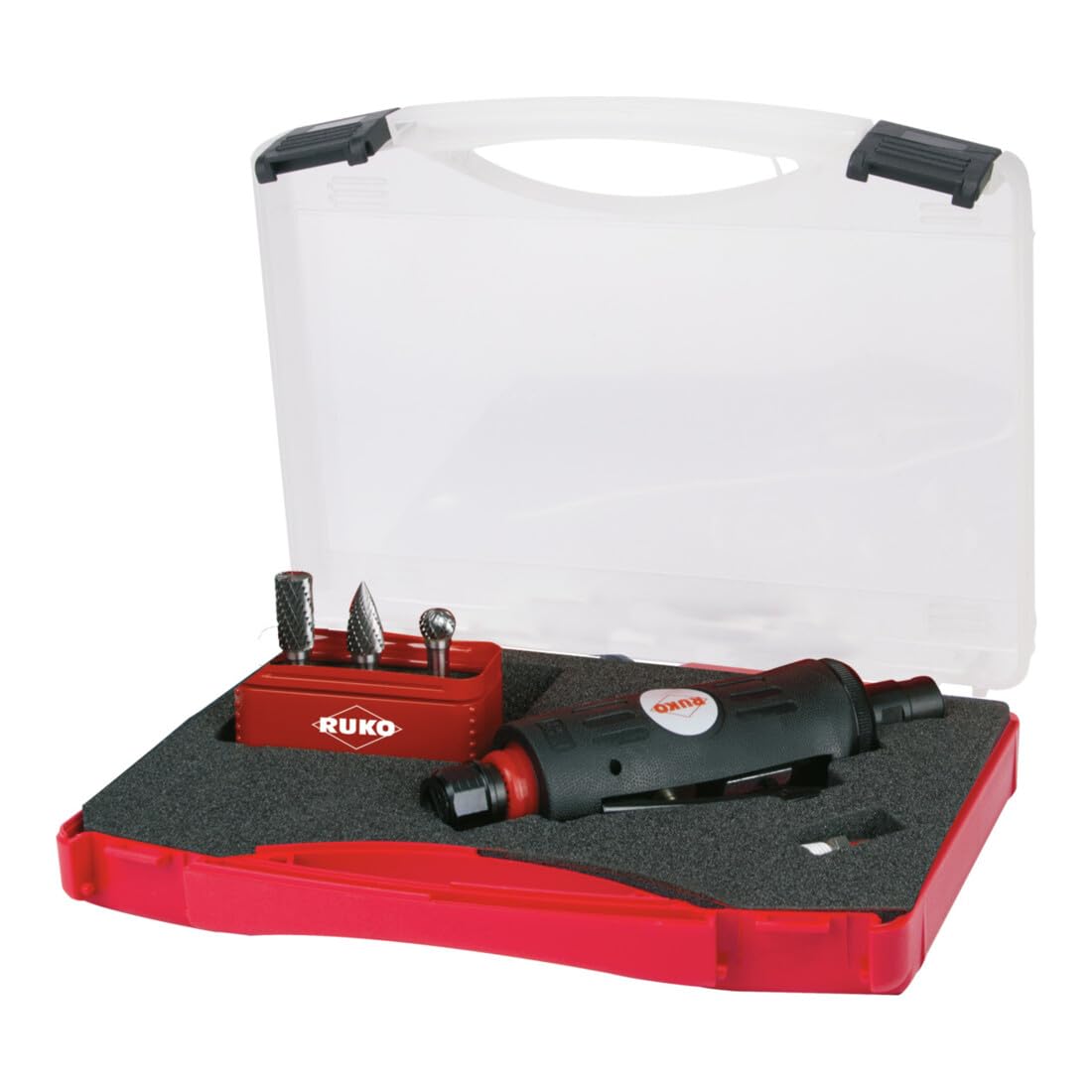 Meuleuse pneumatique Ruko 116113 kit complet à haute vitesse pour ébarber et polir le métal