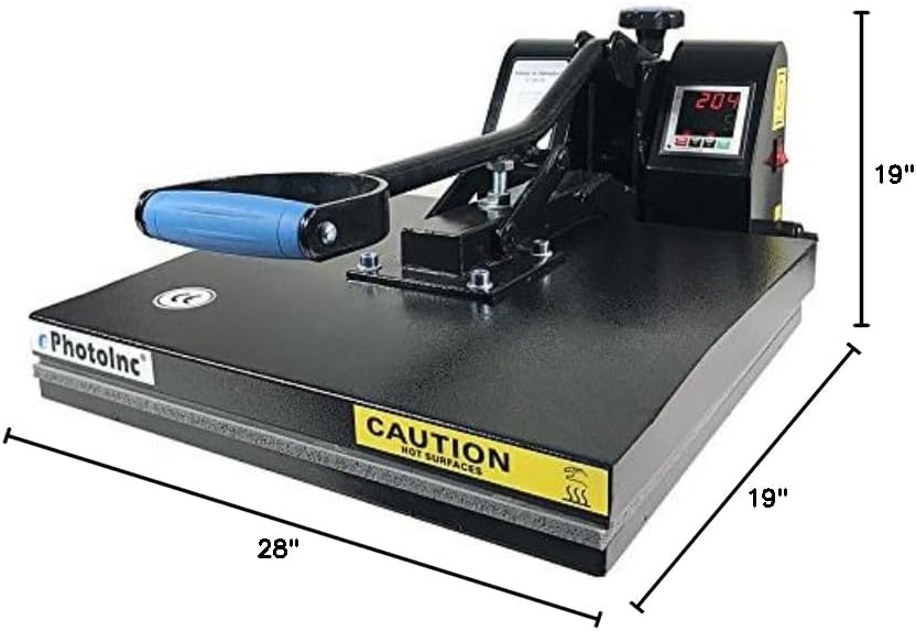 ePhotoInc Digital T Shirt Heat Press Machine Industrial Quality Printing Press EPH15BLK