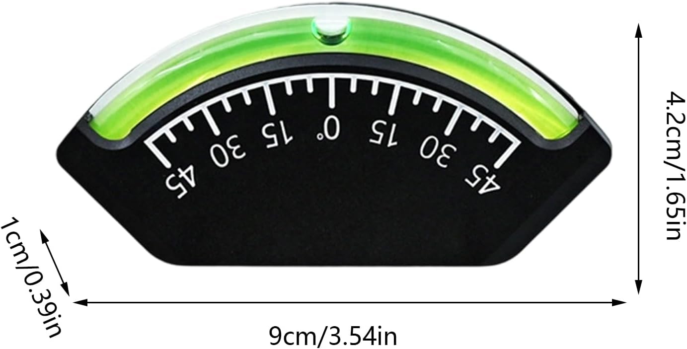 Trailer Bubble Levels, Car Inclinometer Gauge, 3.54x1.65x0.39 Inches RV Leveling Tool, Waterproof Angle Meter for Drivers Campground Outdoor Vehicles Camping Boats Van Sailing and Parking Use