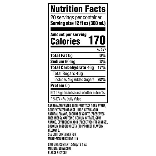 Mountain Dew Mtn Dew Soda, 12 Fl oz (pack of 20)