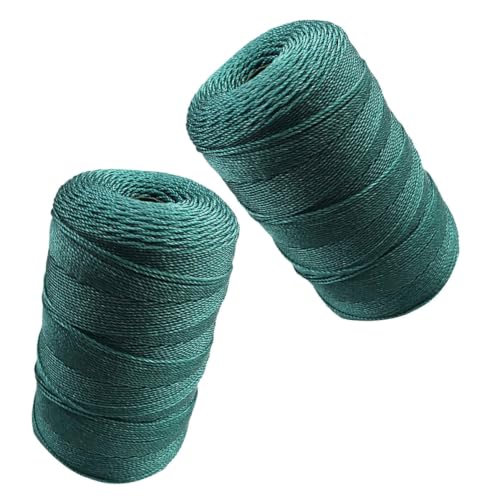 Cuerda de hilo de nailon verde para redes de pesca lagos reparación resistente ligera 2pcs