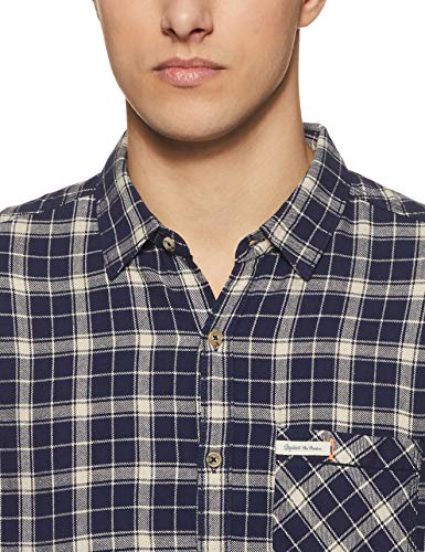Image of Spykar Men's Checked Slim Fit Shirt