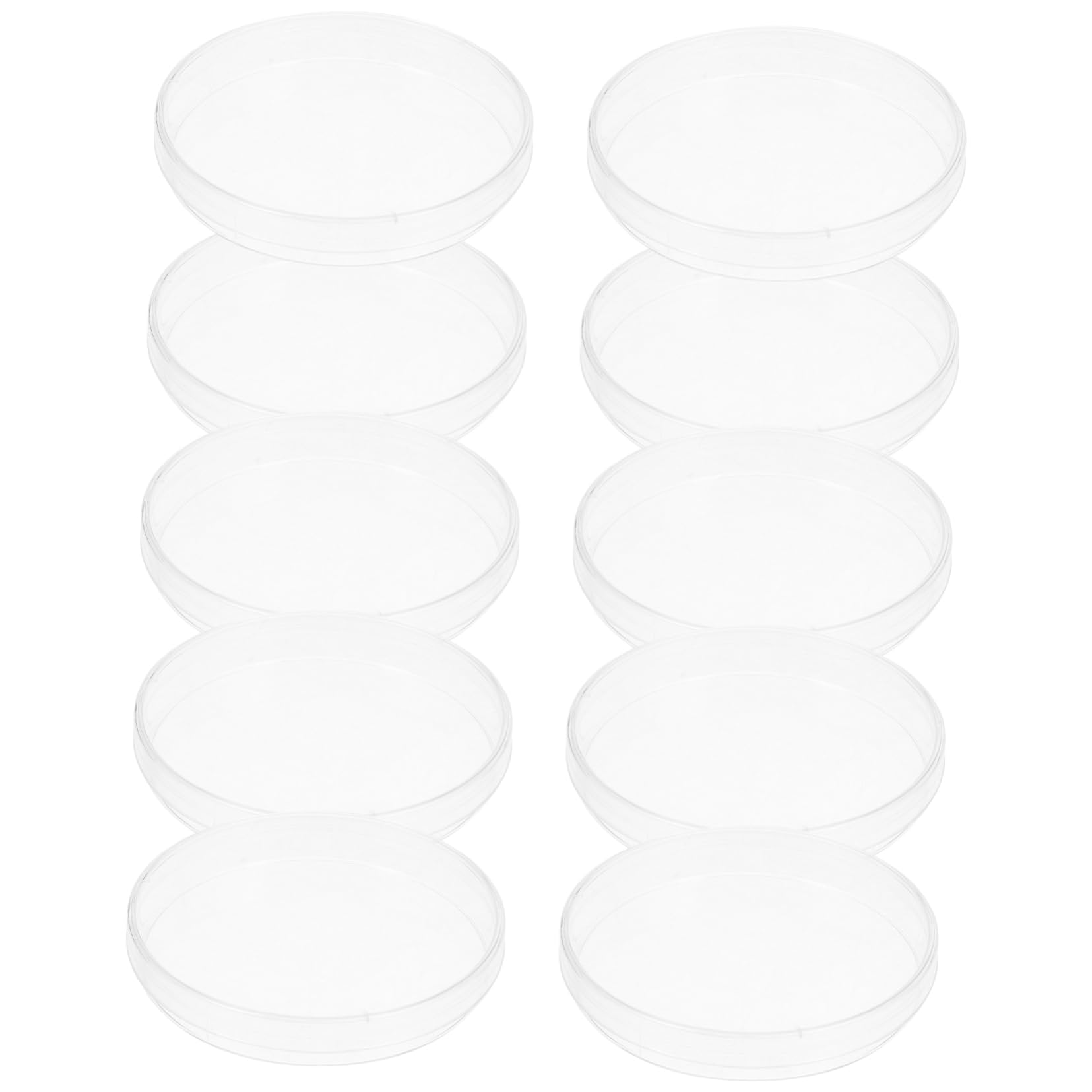 STOBAZA 10pcs Dish Culture Plate Lab Dishes Laboratory Plates Laboratory Supplies Laboratory Decor Serving Dishes Cell Culture Dishes Nutrient Agar Dish Transparent Plastic