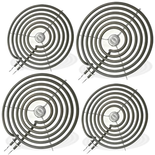UPGRADED WB30M1 WB30M2 Electric Stove Burners Compatible with GE Hotpoint Stove Coil Element,Electric Range Burner Stove Coil for GE Stove Burner Replacement Parts Stove Top Element Burner (4 Pack)