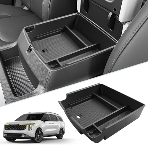 SKTU for 2025 2026 Kia Carnival Center Console Organizer for 2025 2026 Kia Carnival (LX/LXS/EX/SX/SX Prestige) Console Tray Kia Carnival 2025 2026 Accessories Armrest Storage Box with Coins Holder