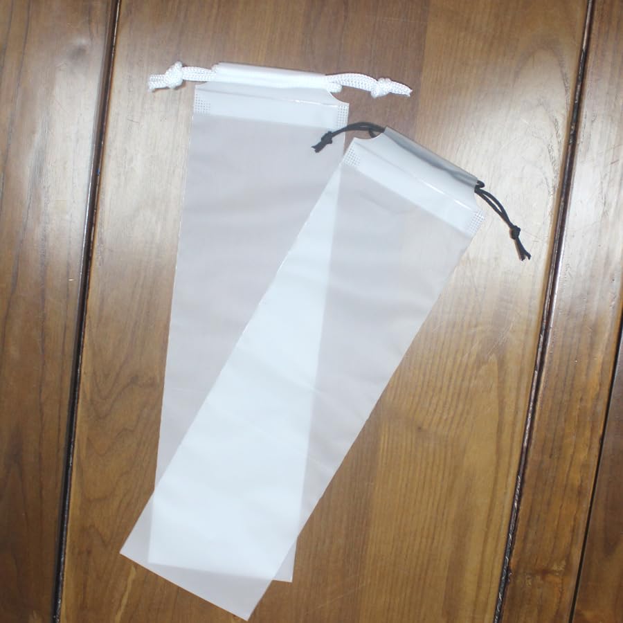 Frosted Plastic Drawstring Bags with Cords, Multi-Purpose Packaging Pouches