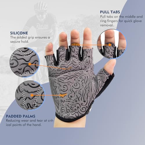 EDSRDPLT Kayak Gloves Half Finger Padded Palm Sailing Gloves UPF50+ Fishing Gloves for Paddling, Sailing, Cycling, Driving