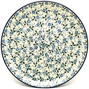 Polish Pottery Plate - 10" Dinner - Forget-Me-Knot
