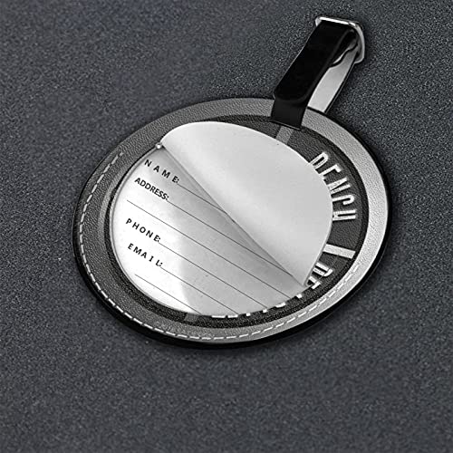 Luggage Tag Barbell Plate Squat Bench Deadlift Weight, Pu Leather Bag Travel Suitcases Id Identifier Baggage Label for Women Men Boys Girls3