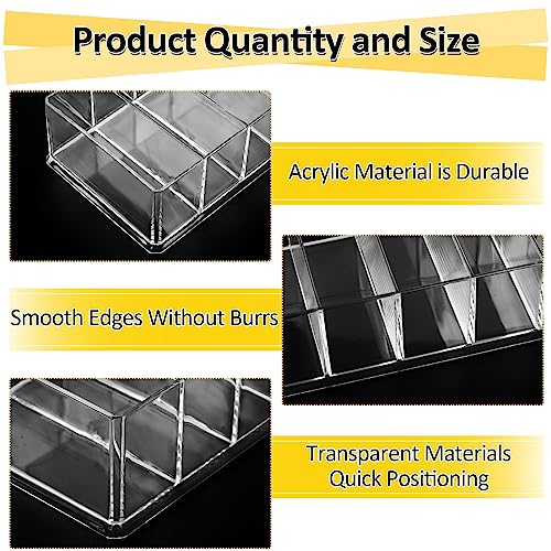 WINKIO Make Up Organizer, 2er Pack Kosmetik Organizer Mit 8 Fächern, Transparenter Acryl Cosmetic Organizer, Make-Up Aufbewahrungsbox für Schminke，Schminke,Nagellack(25 * 8.5 * 4.7cm)