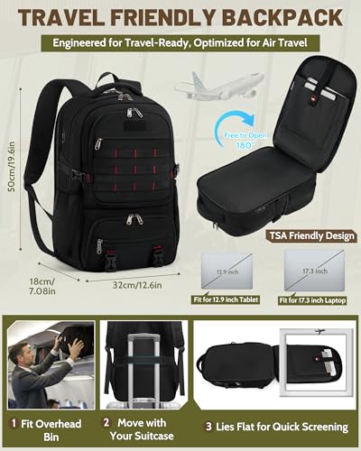 Mochila portátil RAINSMORE 45L con compartimento para lunch miniatura 5