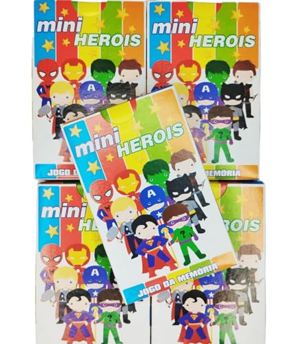 30 Jogos Da Memória Tematico Mini Heróis Kit Festa Para Lembrancinha Infantil Aniversário