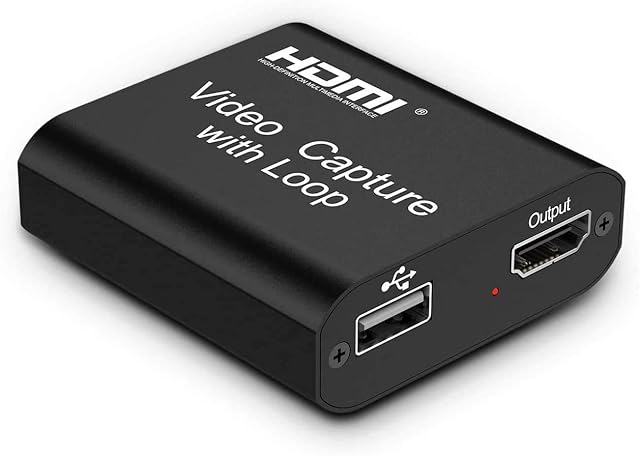 DIGITNOW Video Capture Card 4K HDMI Video Capture Device with Loop Out, Full HD 1080P Game Capture Video Recorder for Live Streaming, Broadcasting or Video Conference