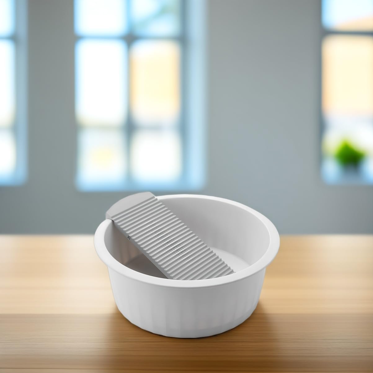 OUNONA 2 Stück Waschbecken Waschbrett für Wäsche Wäschemeimer Waschbrett zum Händewaschen von Kleidung Eimer zum Wäschewaschen Badezimmer-Wäscheeimer pp Grey