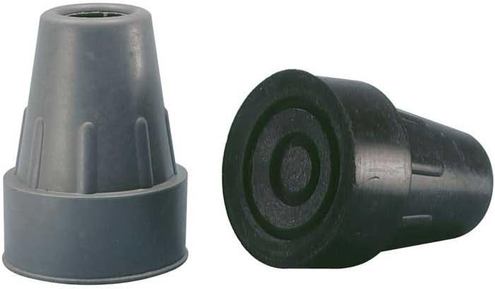 1x BEHREND Rubber Crutch Ferrule – Rubber Buffer, Stock Capsule, Rubber Capsule, Grey/Black, Sizes