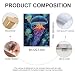 Jellyfish Pop Wall Art Print Blue Jellyfish Canvas Poster Painting Ocean Wall Decor for Home Bedroom Living Room 8x10 Inch Framed