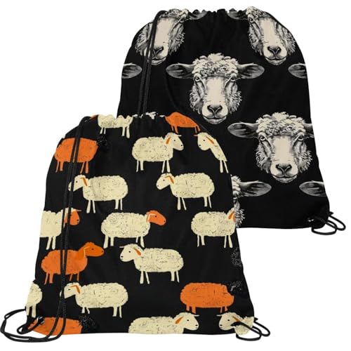 Sac à cordon étanche pour homme et femme : lot de 2 pliables pour le sport