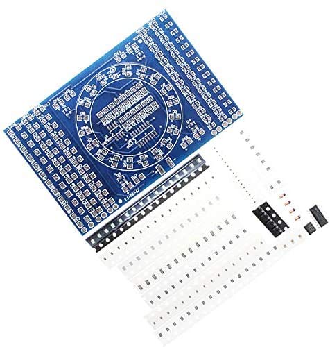 COVVY rotierendes LED SMD NE555 Löt-Übungsboard DIY-Kit Fanny Skill Training DIY-Kit elektronisches PCB-Board-Modul-Set