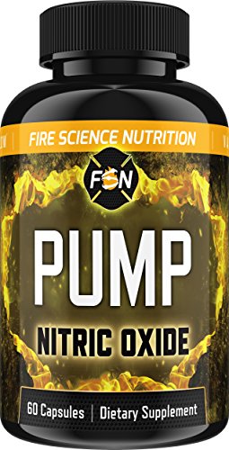 Fire Science Nutrition Nitric Oxide Supplement Booster Pills Supplements for Men Nitrous Increase Sports Muscle Growth Boosters, Energy, Stamina, Pump, Recovey, Blood Flow, 60 Vegan Tablets