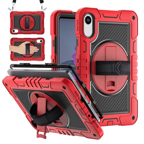 Étui Redmi Pad 2 11 2025 antichoc en silicone rouge avec béquille