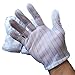 Produktbild LUFA 5 Paar Weiße Streifen Antistatische Arbeitshandschuhe Anti-Rutsch-Elektrostatische Handschuhe für PC Computer Working Repairing Farm Etc