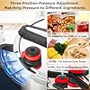 KILOGORGE Pressure Cooker 10 QT,18/8 Stainless Steel Pressure Cooker,Olla De Presion,10/15 PSI Settings,One-Hand Locking,Compatibility Gas and Induction Cooktops, Glass Lid included #5