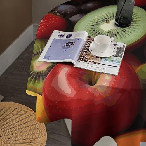 Nappe ronde 177,8 cm imperméable et lavable pour table de cuisine