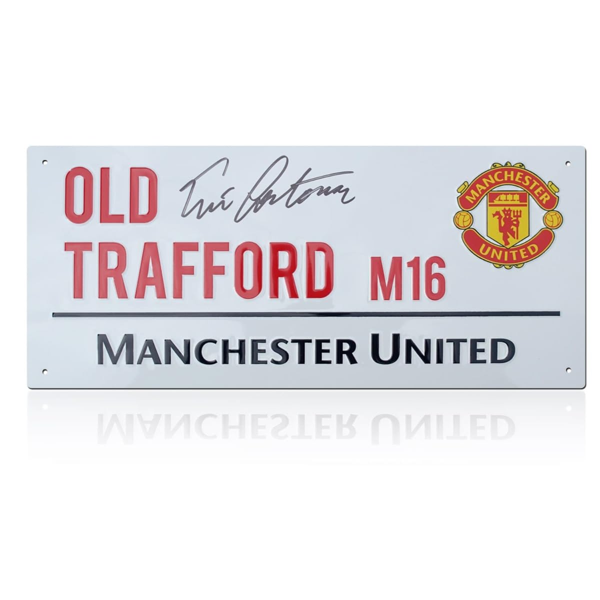 Exclusive Memorabilia Eric Cantona Signed Manchester United Stadium Sign
