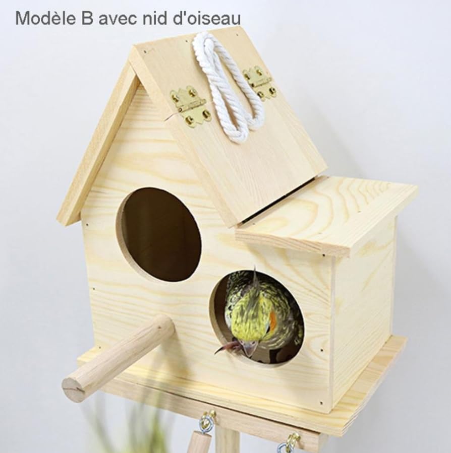 Luminexia Parque Infantil para pájaros,Puesto de Juegos para jaulas de pájaros,con Juguetes de Copa,Bandeja,Columpio para pájaros,Escalada,Parque Infantil para cacatúas,Perchas para pájaros