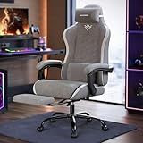 SONGMICS Gaming-Stuhl, Bürostuhl, Schreibtischstuhl, ergonomischer Gaming-Sessel, Sitzkissen mit Federn, Fußstütze, Armlehnen mit Synchronmechanik,...