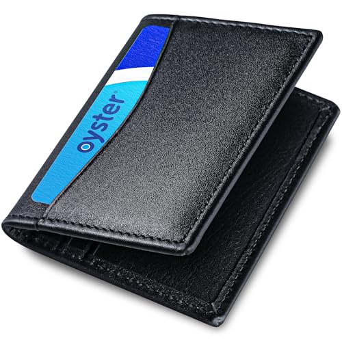 Image of MODAGE Leather Credit Card Holder for Men RFID Blocking Minimalist Slim Card Wallet for Men
