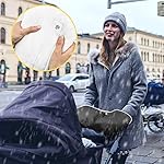 Aoreun kinderwagen handwärmer, muff kinderwagen mit Fleece Innenseite Winter Atmungsaktiv Wasserfest Winddicht Handmuff für Kinderwagen, Buggy, Radanhänger Universalgröße- Schwarz