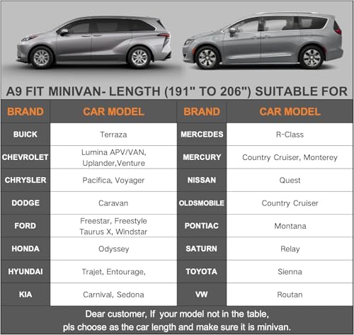 Image of Kayme Station Wagon Car Cover Waterproof All Weather-See Vehicle Size Chart for Accurate Fit-Outdoor Full Exterior Cover Minivan Sun Rain Snow. Pacifica Odyssey Carnival etc. Size H5 (See Size Chart)
