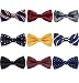 AVANTMEN 9 PCS Pre-tied Adjustable Bowties for Men Mixed Color Assorted Neck Tie Bow Ties (9 Pack, Style 1)