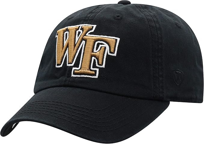 Pro Sport Brand Collegiate Hats - Fitted Caps Adjustable Hats and Snapbacks Available, Wake Forest Logo Black, One Size โ image 1