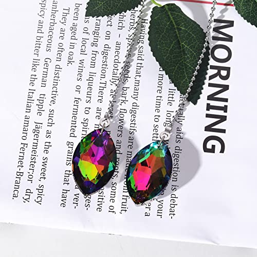 Image of 2pcs Crystal Prism Fan Chain Extender Pull Chain Switch Ceiling Fan Extension
