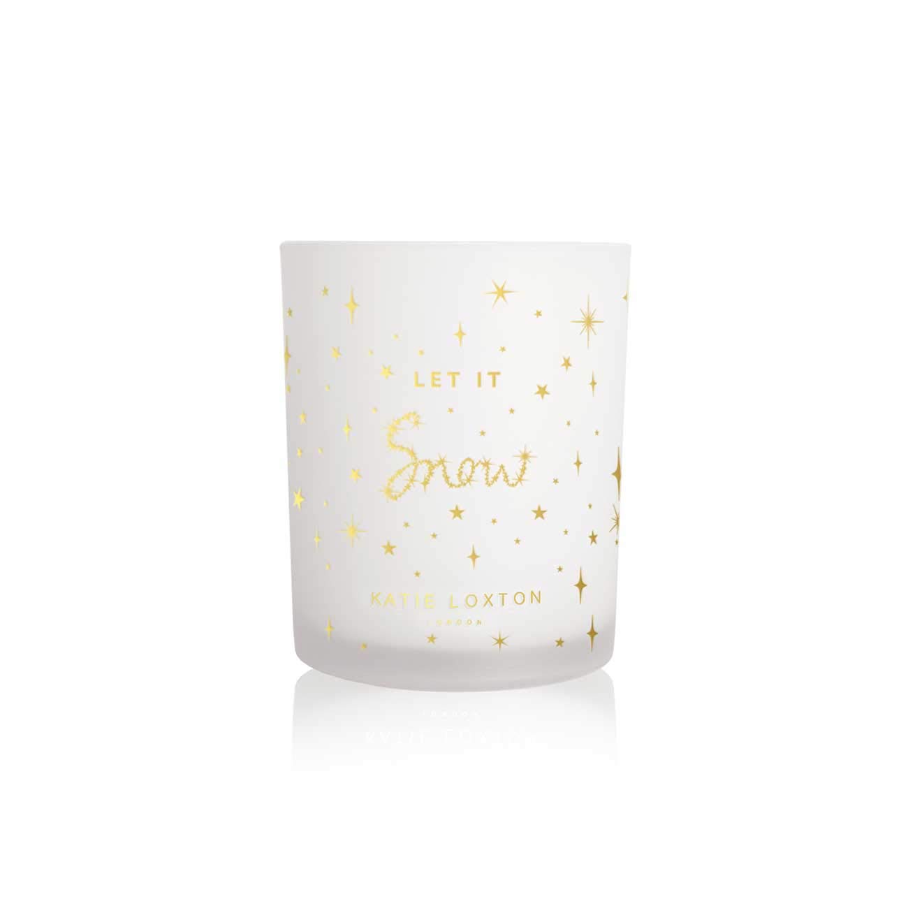 KATIE LOXTONKATIE LOXTON Let it Snow 5.6 Ounce Soy Wax Festive Jar Candle Scented Christmas Pine