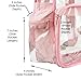 DALIX Small Clear Backpack Bag in Pink