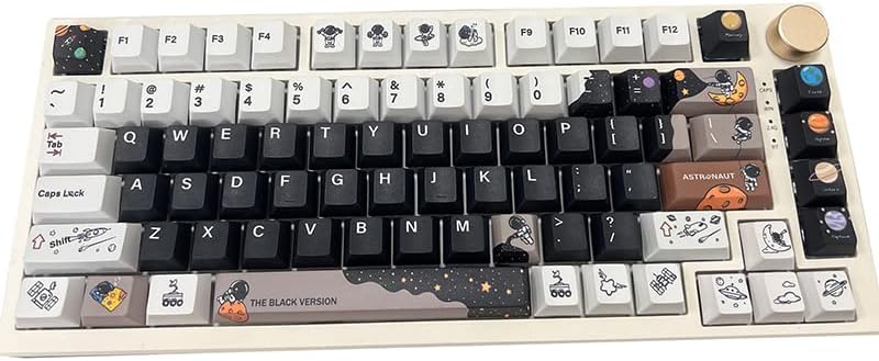 Keycaps - Astronaut Theme, Cherry Height, 142 Keys, PBT Material, Opaque