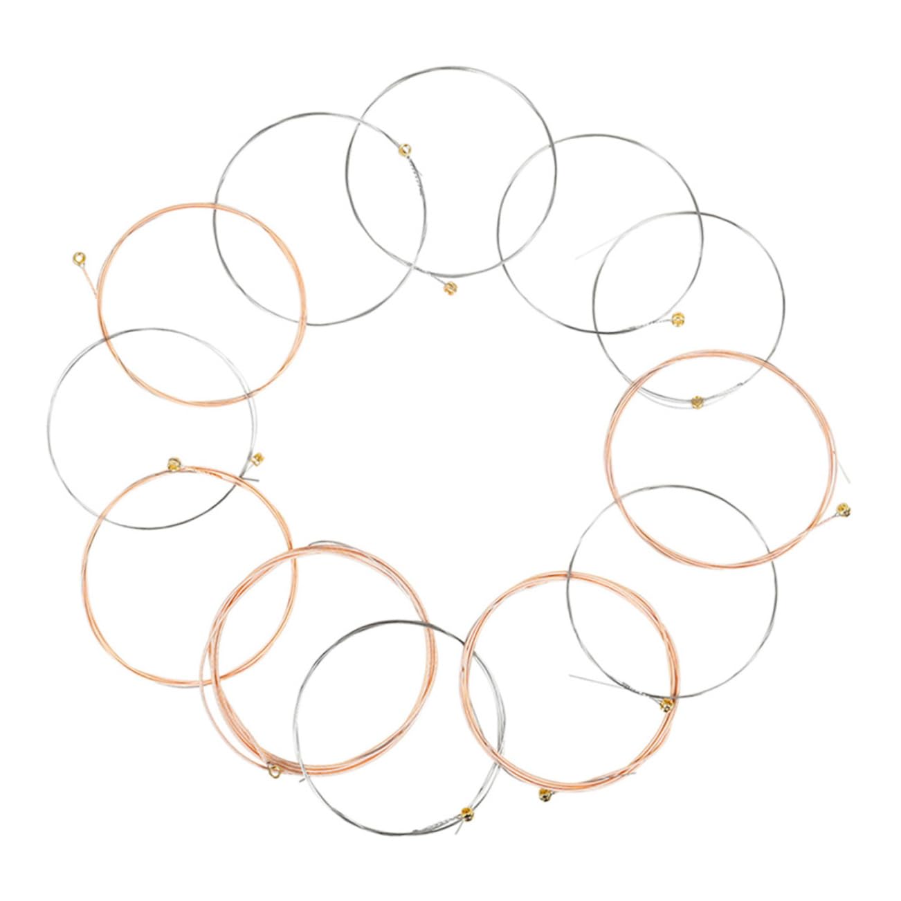 SUPVOX 12-piece Phosphor Bronze Acoustic Guitar Strings Bright Tone Long Sustain for Folk Guitars