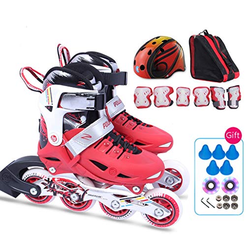 Best Price Inline skates Children's Beginners Skates Roller Skates, Adjustable Size, 3 Colors (Color...