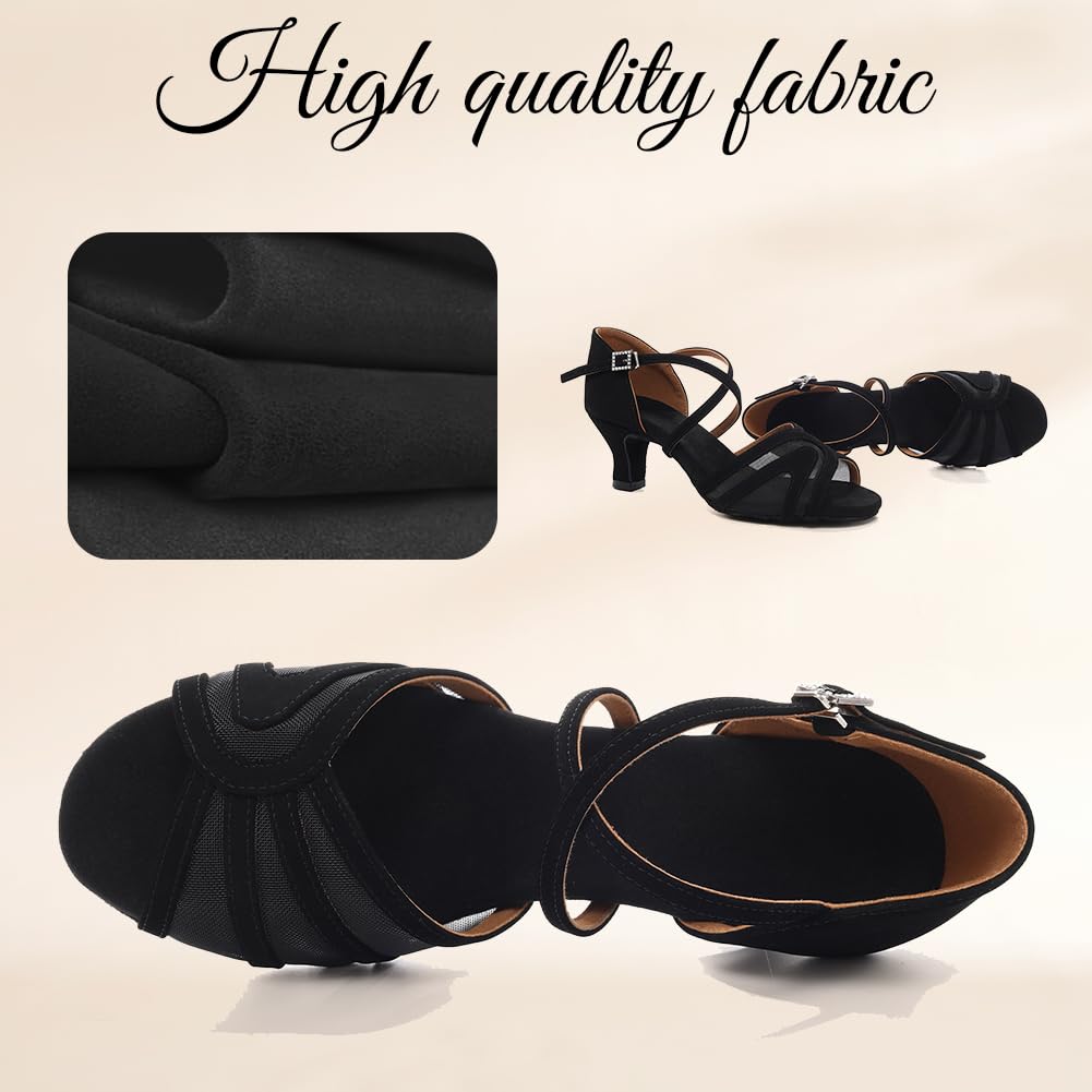 Zapatos de Baile de Salón Latino para Mujer 5CM Tacón de Práctica