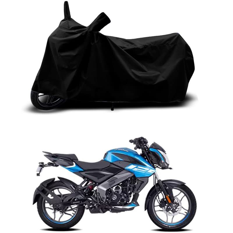 Image of 100% Scratchproof /UV-Rays /Heat Protection /Birds Dropping /Water Resistant /Dust Proof /Waterproof /Full Bike Scooty Two Wheeler Body Cover Compatible for Pulsar NS 125 STD All Varients[Black]