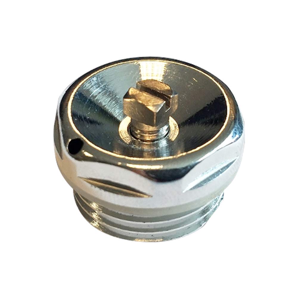 NWT 1/2" BSP - Chrome Blank Plug & Bleed Valve Set (for Towel Rails & Radiators)